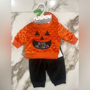 Baby Starters Pumpkin Halloween Costume - Orange and Black